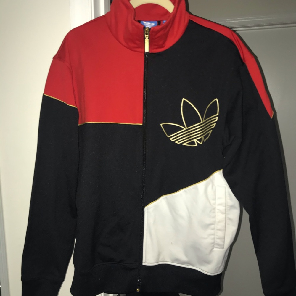 adidas track jacket mens large